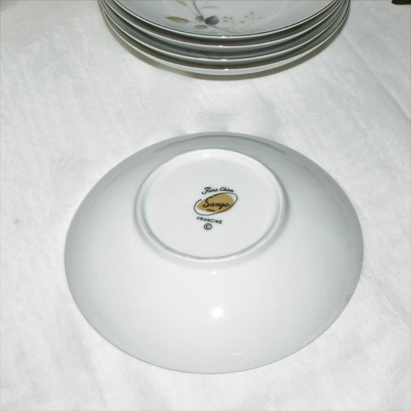 5 Sango Fine China Francine Small Dessert or Berry Bowls Cottagecore Vintage - Picture 4 of 5
